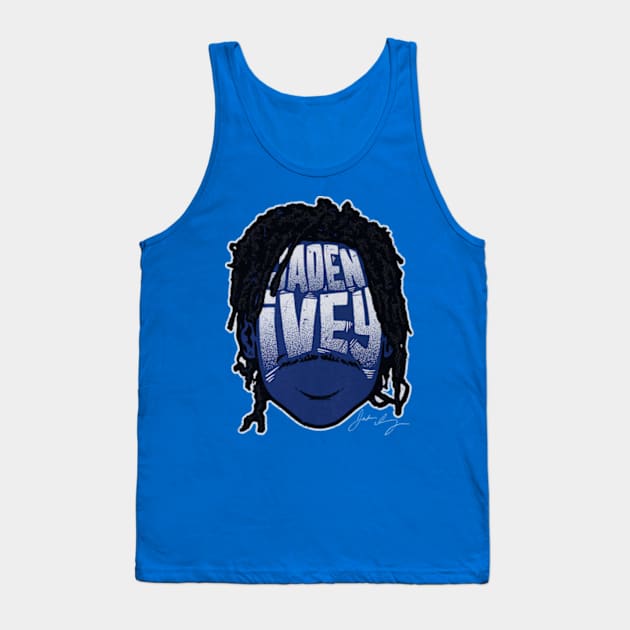 Jaden Ivey Detroit Player Silhouette Tank Top by danlintonpro